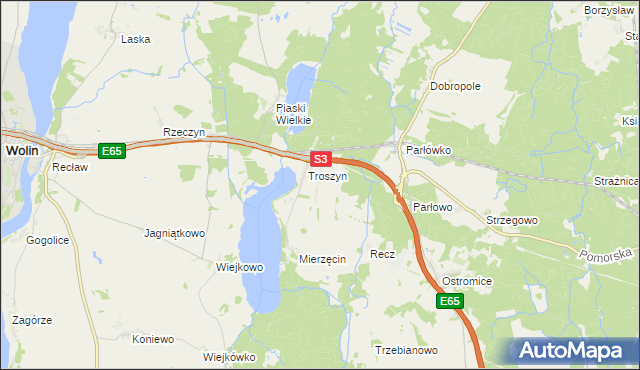 mapa Troszynek, Troszynek na mapie Targeo