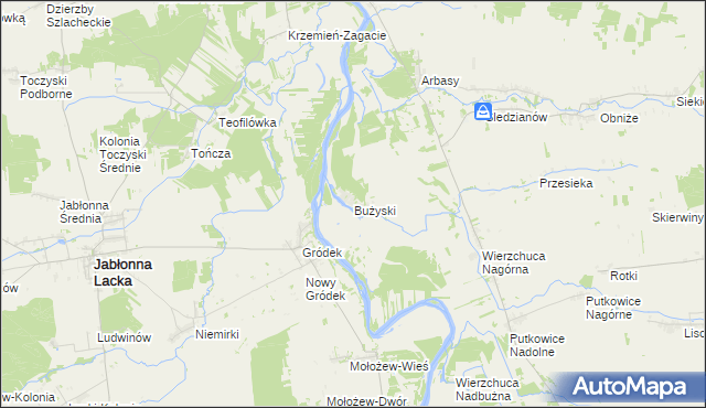 mapa Bużyski, Bużyski na mapie Targeo