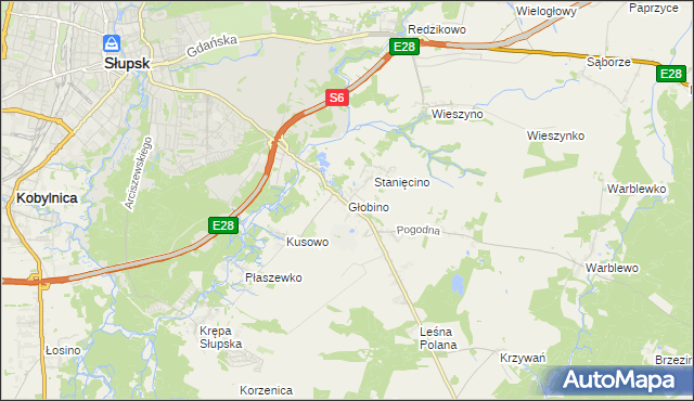 mapa Głobino, Głobino na mapie Targeo