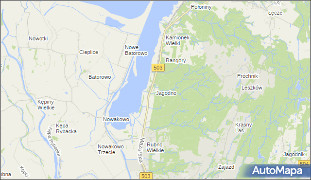 mapa Jagodno gmina Elbląg, Jagodno gmina Elbląg na mapie Targeo