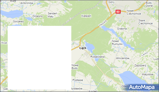 mapa Łąck, Łąck na mapie Targeo