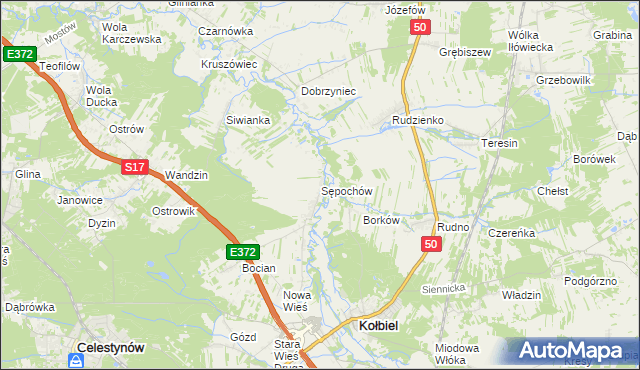 mapa Sępochów, Sępochów na mapie Targeo