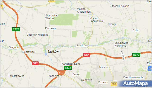 mapa Snopków, Snopków na mapie Targeo