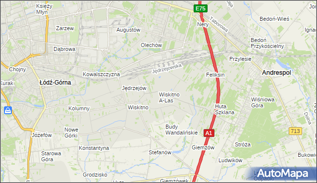 mapa Wiskitno A-Las, Wiskitno A-Las na mapie Targeo