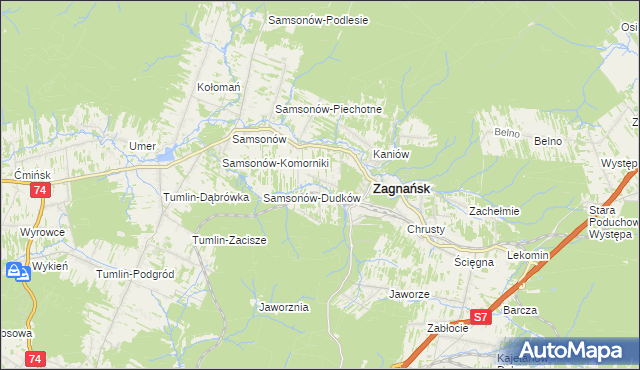 mapa Bartków gmina Zagnańsk, Bartków gmina Zagnańsk na mapie Targeo