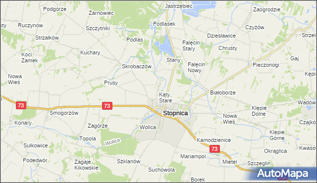 mapa Kąty Stare, Kąty Stare na mapie Targeo