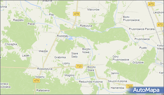 mapa Boczki Nowe, Boczki Nowe na mapie Targeo