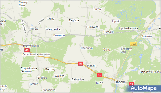 mapa Czepurka, Czepurka na mapie Targeo