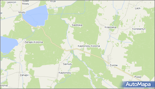 mapa Kaplonosy-Kolonia, Kaplonosy-Kolonia na mapie Targeo