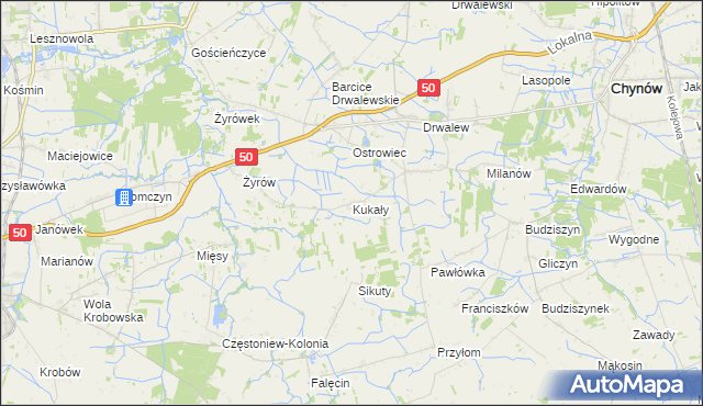 mapa Kukały, Kukały na mapie Targeo