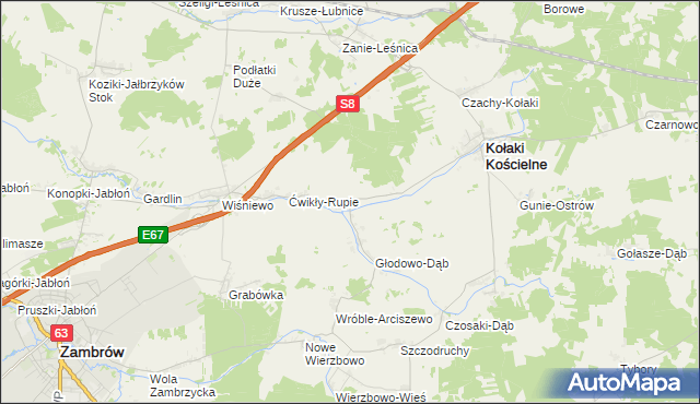 mapa Łętowo-Dąb, Łętowo-Dąb na mapie Targeo