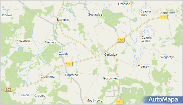 mapa Mojszewo, Mojszewo na mapie Targeo