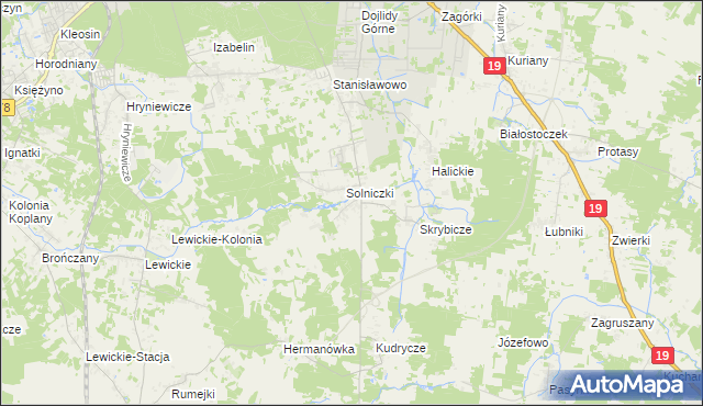 mapa Niewodnica Nargilewska, Niewodnica Nargilewska na mapie Targeo