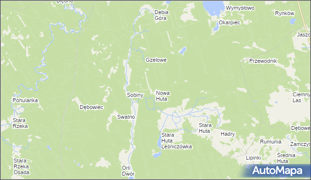 mapa Nowa Huta gmina Warlubie, Nowa Huta gmina Warlubie na mapie Targeo