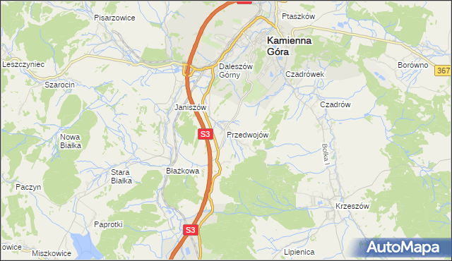 mapa Przedwojów, Przedwojów na mapie Targeo