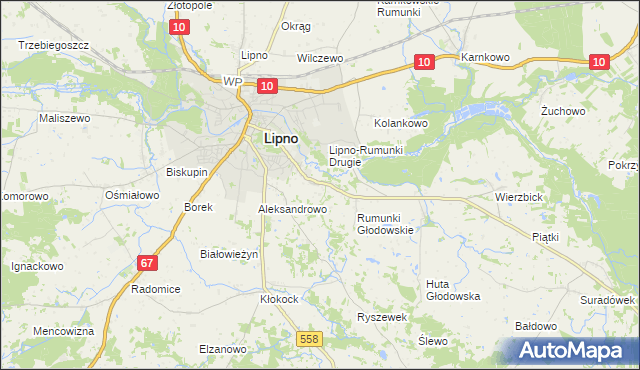 mapa Rumunki Podgłodowskie, Rumunki Podgłodowskie na mapie Targeo