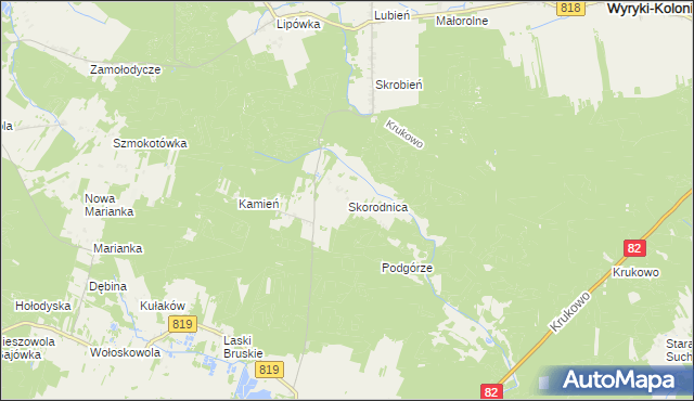 mapa Skorodnica, Skorodnica na mapie Targeo