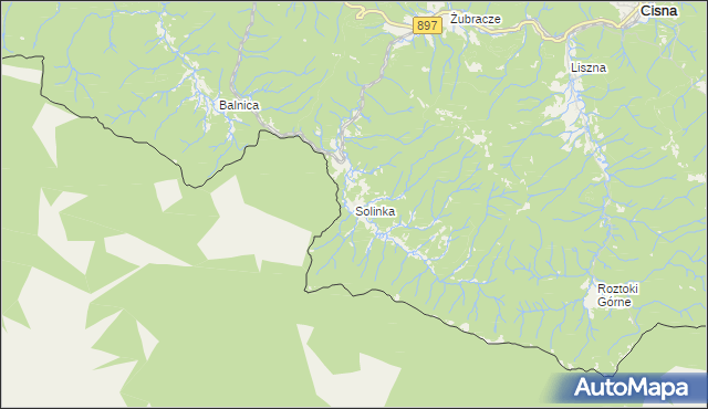 mapa Solinka, Solinka na mapie Targeo