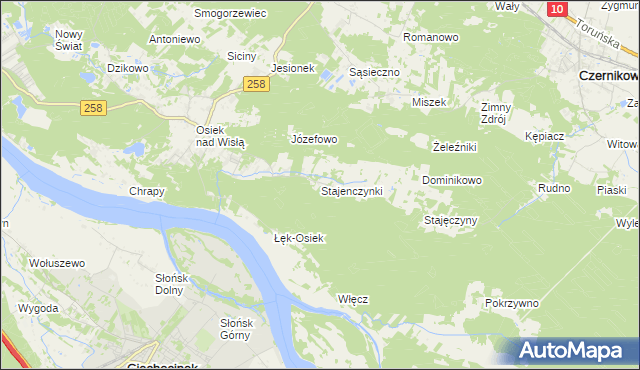 mapa Stajenczynki, Stajenczynki na mapie Targeo