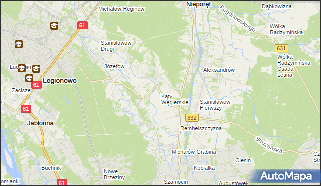 mapa Kąty Węgierskie, Kąty Węgierskie na mapie Targeo