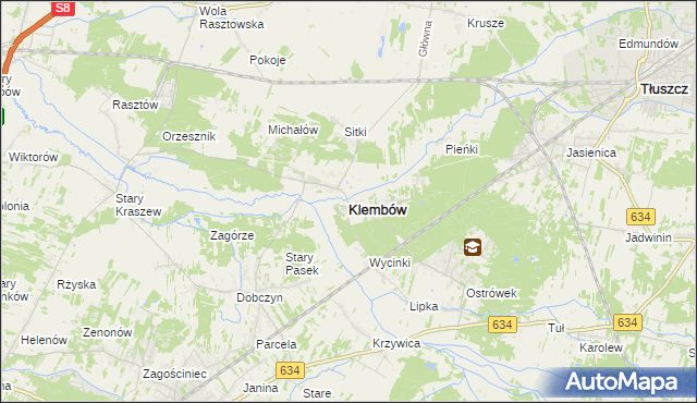 mapa Klembów, Klembów na mapie Targeo