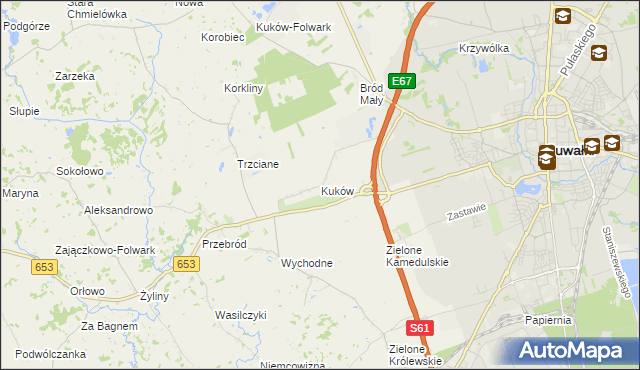 mapa Kuków gmina Suwałki, Kuków gmina Suwałki na mapie Targeo