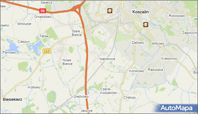 mapa Niekłonice, Niekłonice na mapie Targeo