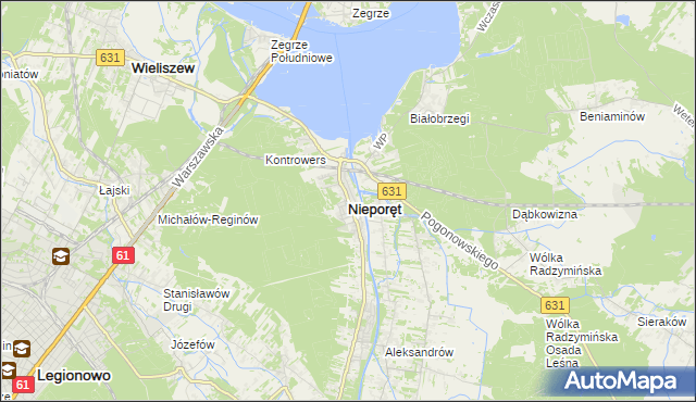 mapa Nieporęt, Nieporęt na mapie Targeo