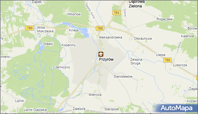 mapa Przyrów, Przyrów na mapie Targeo