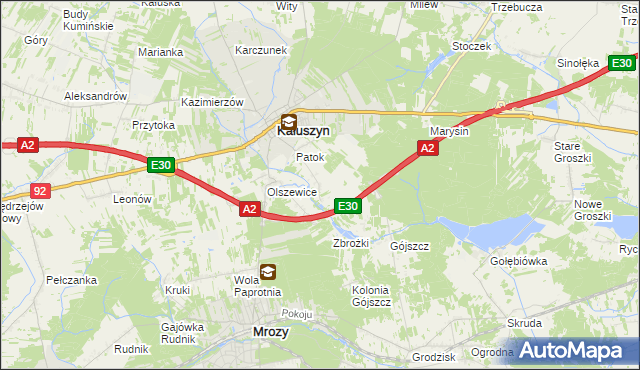 mapa Szymony, Szymony na mapie Targeo