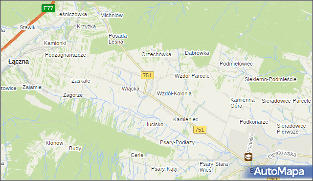 mapa Wzdół-Kolonia, Wzdół-Kolonia na mapie Targeo