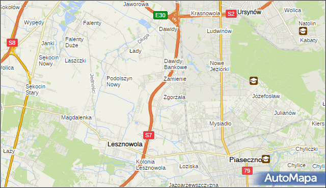 mapa Zgorzała, Zgorzała na mapie Targeo