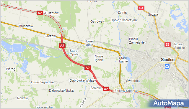 mapa Nowe Iganie, Nowe Iganie na mapie Targeo