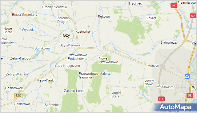mapa Nowe Przewodowo, Nowe Przewodowo na mapie Targeo