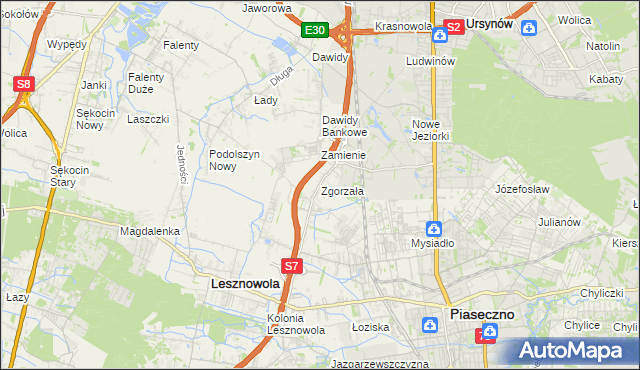 mapa Zgorzała, Zgorzała na mapie Targeo