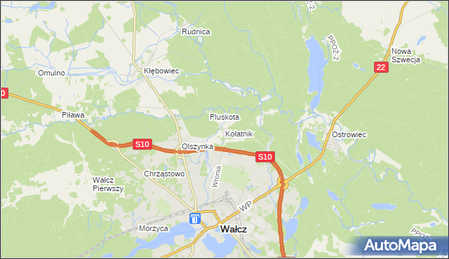 mapa Kołatnik, Kołatnik na mapie Targeo