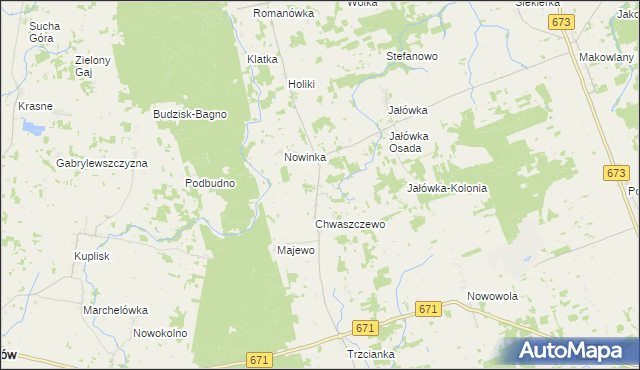 mapa Majewo Kościelne, Majewo Kościelne na mapie Targeo