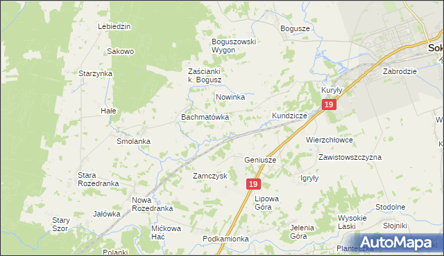 mapa Miejskie Nowiny, Miejskie Nowiny na mapie Targeo