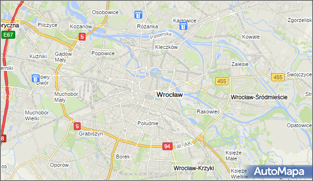 mapa Wrocławia, Wrocław na mapie Targeo