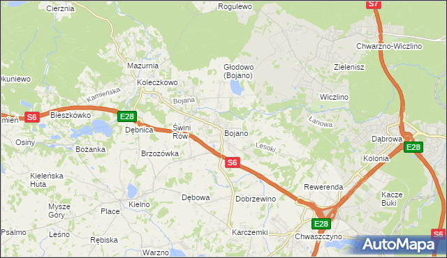 mapa Bojano, Bojano na mapie Targeo