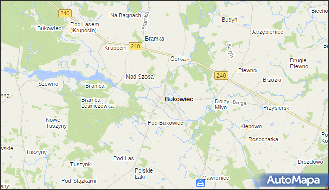 mapa Bukowiec powiat świecki, Bukowiec powiat świecki na mapie Targeo