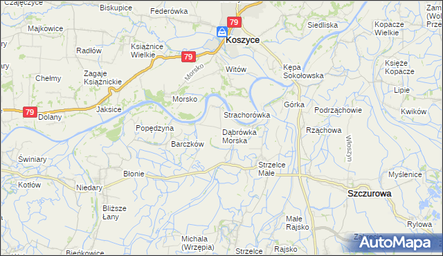 mapa Dąbrówka Morska, Dąbrówka Morska na mapie Targeo