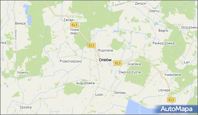 mapa Drelów, Drelów na mapie Targeo