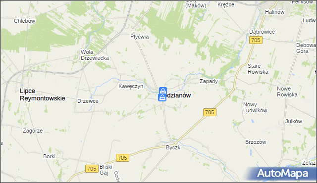 mapa Godzianów, Godzianów na mapie Targeo