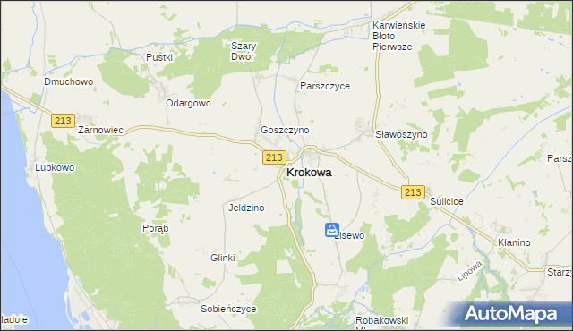 mapa Krokowa, Krokowa na mapie Targeo