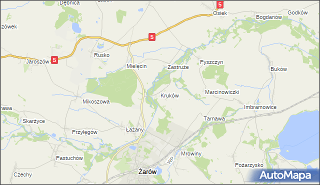 mapa Kruków, Kruków na mapie Targeo