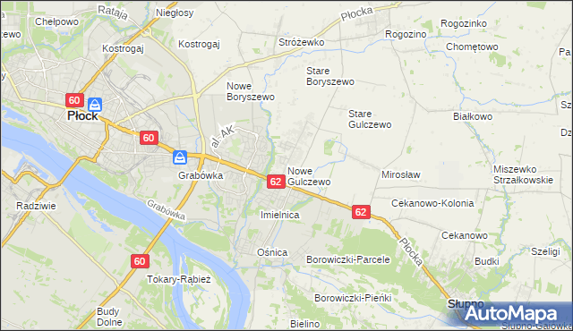 mapa Nowe Gulczewo, Nowe Gulczewo na mapie Targeo