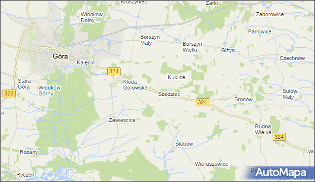 mapa Szedziec, Szedziec na mapie Targeo