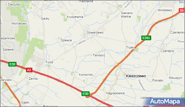 mapa Tanibórz, Tanibórz na mapie Targeo