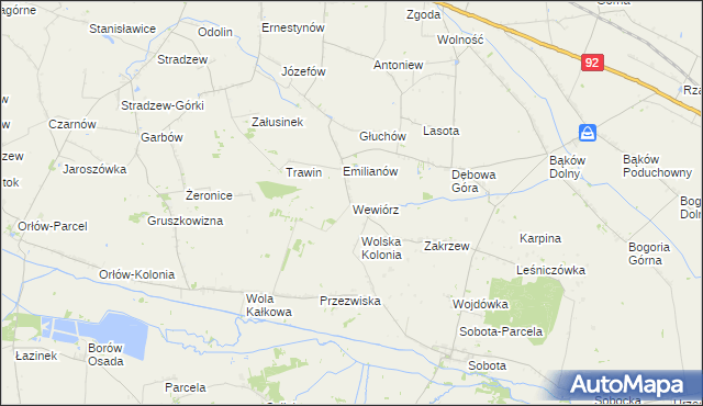 mapa Wewiórz, Wewiórz na mapie Targeo